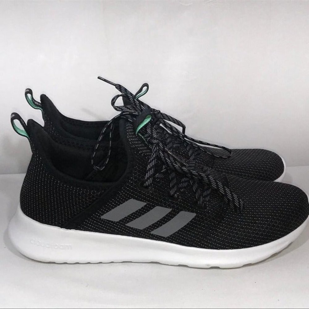 Adidas Women's Cloudfoam Pure Sneaker Shoes in Core Black/Grey/Grey, AS-A